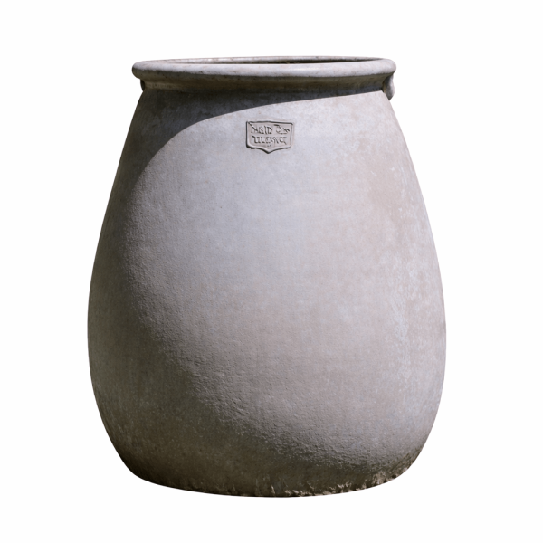 Moderner grauer Designer Terrakottakrug aus Impruneta- Ollina